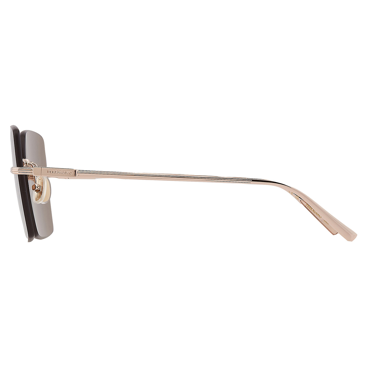 Salvatore Ferragamo SF311S 780 Square Rimless Sunglasses - Gold / Brown Salvatore Ferragamo Brown Square Ladies Sunglasses Sf311s  main image 4