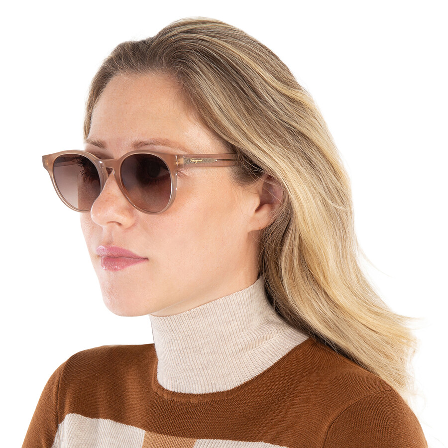 Ferragamo Brown Teacup Ladies Sunglasses Sf1068s 278 52 In Brown