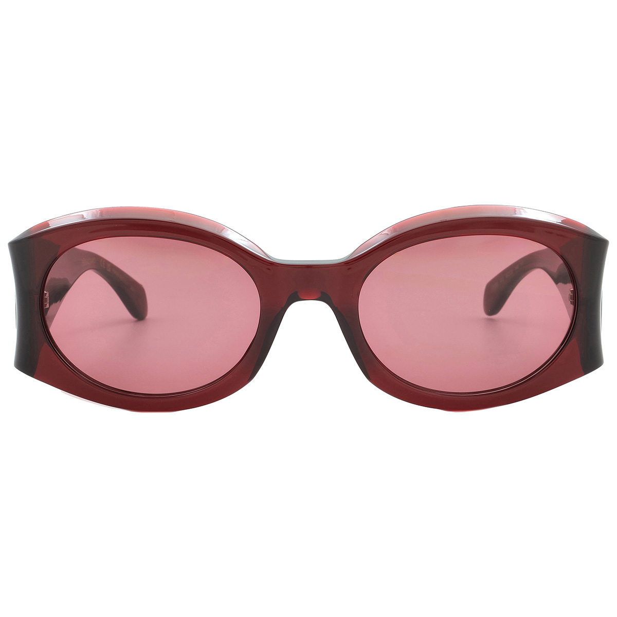 Ferragamo Salvatore Ferragamo Burgundy Oval Ladies Sunglasses