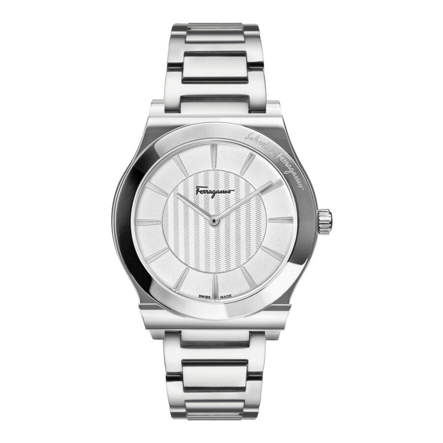 Salvatore Ferragamo Ferragamo 1898 Slim Quartz Silver Dial Men's Watch ...