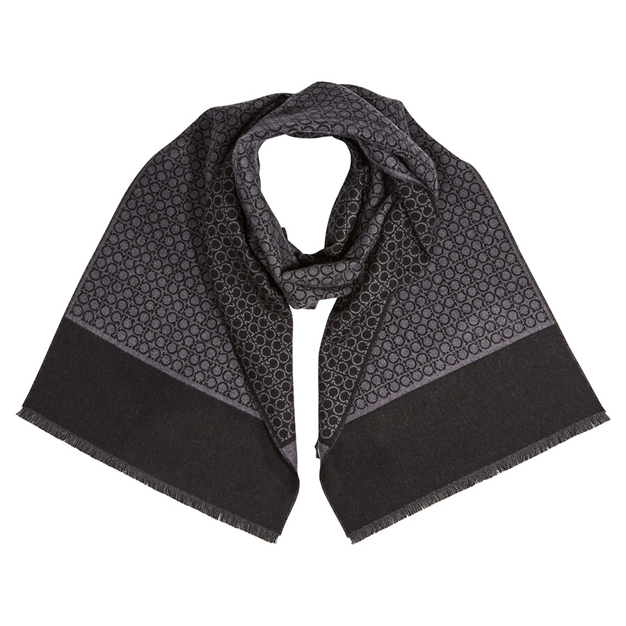 Salvatore Ferragamo Gancini Logo Woven Scarf