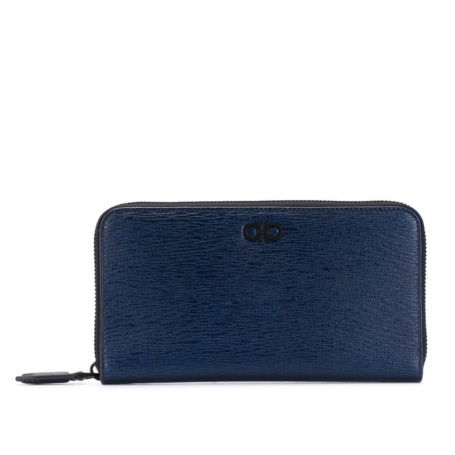 Ferragamo Salvatore Ferragamo Gancini Zip Around Wallet In