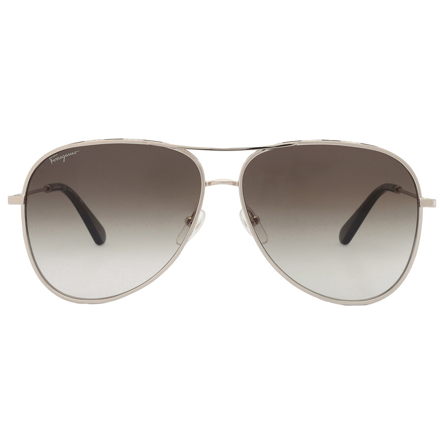 サングラス Ferragamo Sunglasses SF268S 709 l Oversized Aviator Ferragamo Salvatore Ferragamo Green Gradient Pilot Ladies