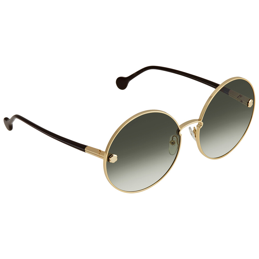 Salvatore Ferragamo サングラス グリーン SF189S-709 Ferragamo Salvatore Ferragamo Green Gradient Round Ladies