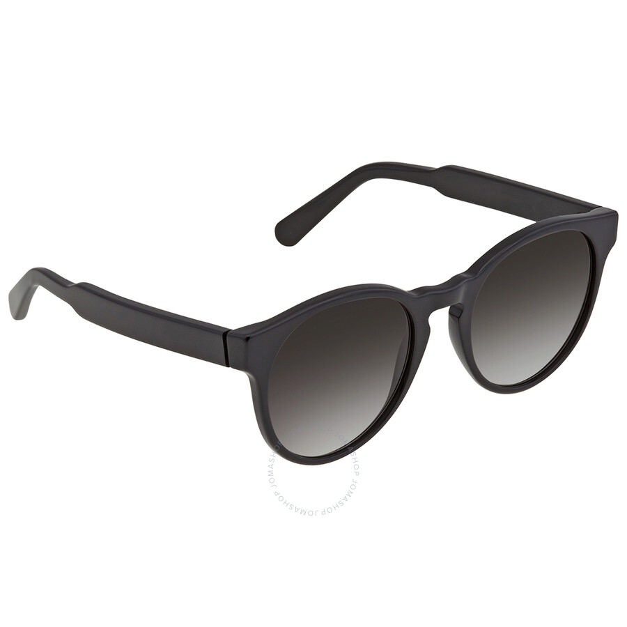 Shop Ferragamo Salvatore  Grey Gradient Round Ladies Sunglasses Sf1068s 001 52 In Black / Grey