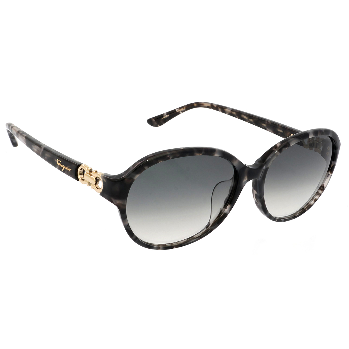 Ferragamo Salvatore Ferragamo Grey Gradient Round Ladies