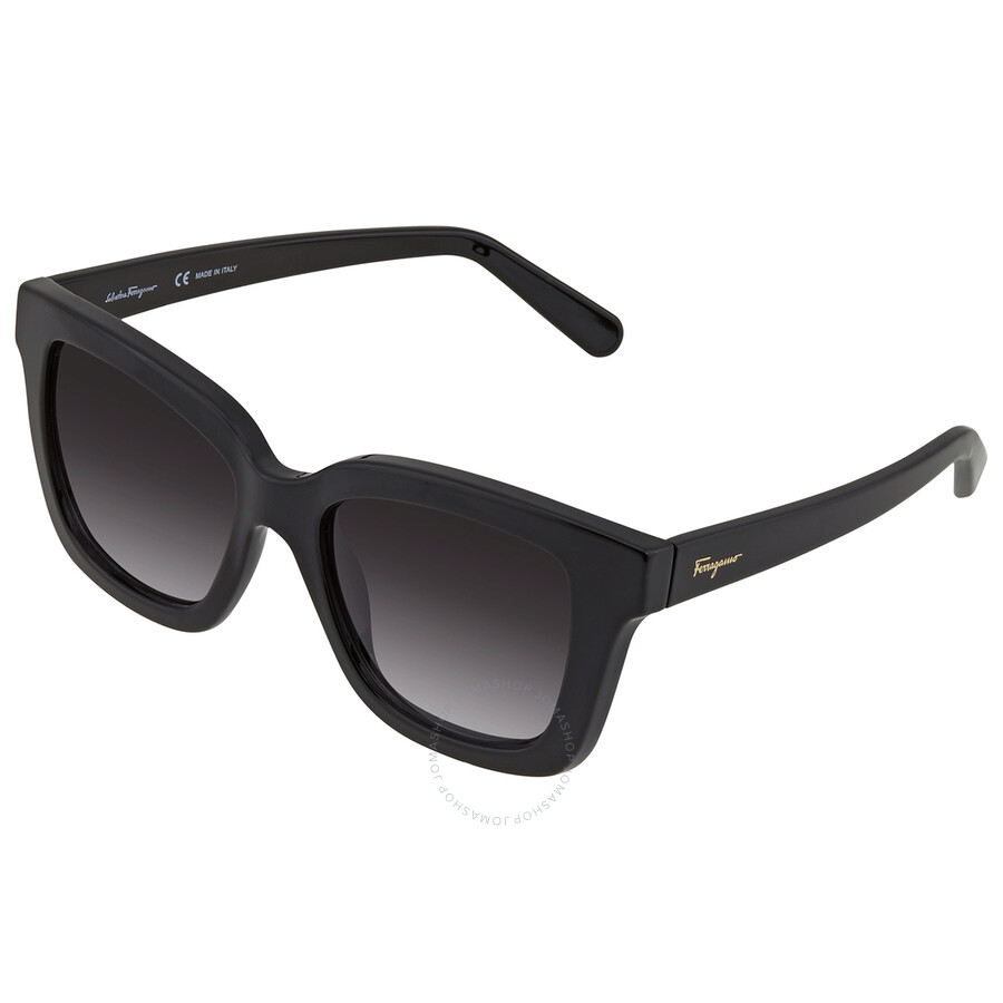 Ferragamo Grey Gradient Square Ladies Sunglasses Sf955s 001 53 In Black