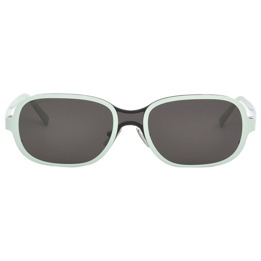 Ferragamo Salvatore Grey Oval Men's Sunglasses Sf289s 330 54 In Grey / Mint