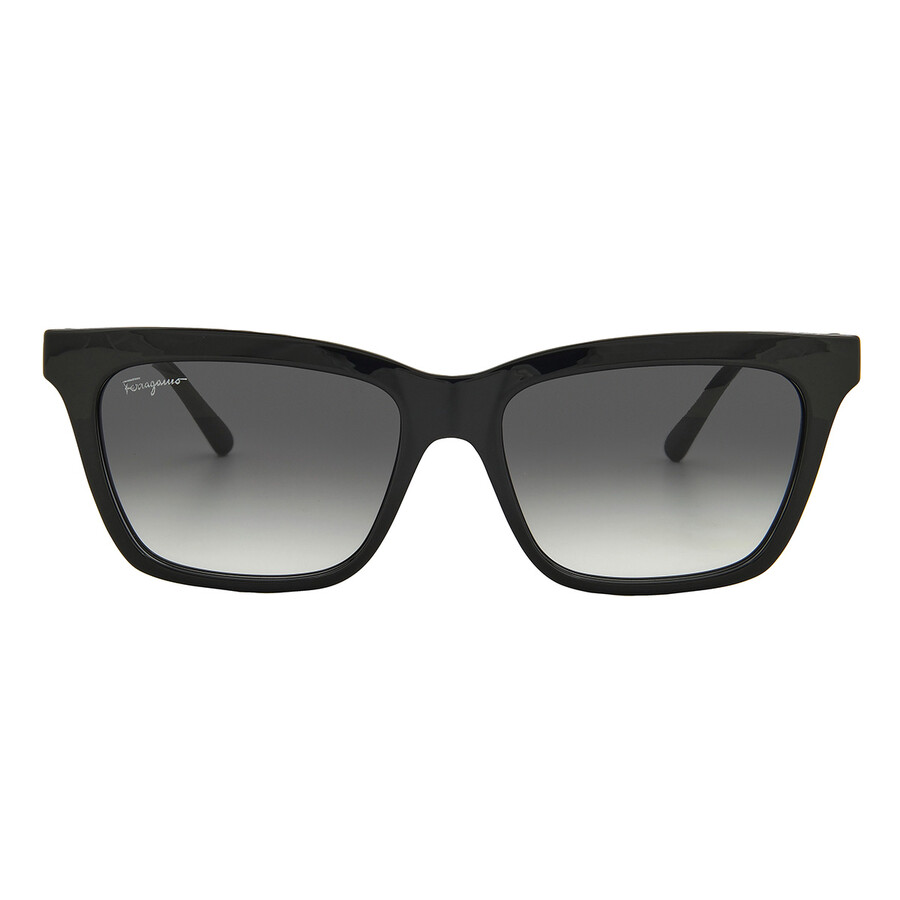 Ferragamo Salvatore  Grey Rectangular Ladies Sunglasses Sf1027s 001 55