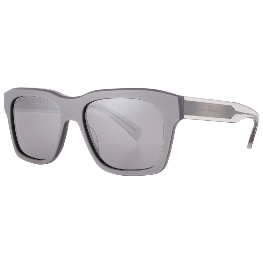 Ferragamo Salvatore Grey Square Men's Sunglasses Sf1087s 058 56