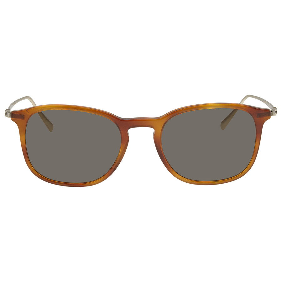 Shop Ferragamo Salvatore  Grey Square Unisex Sunglasses Sf2846s 212 53 In Grey / Tortoise