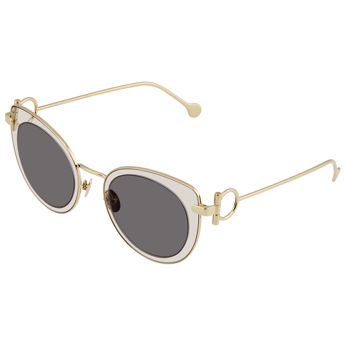 Ferragamo Salvatore Ferragamo Ladies Grey Round Sunglasses  display picture 1