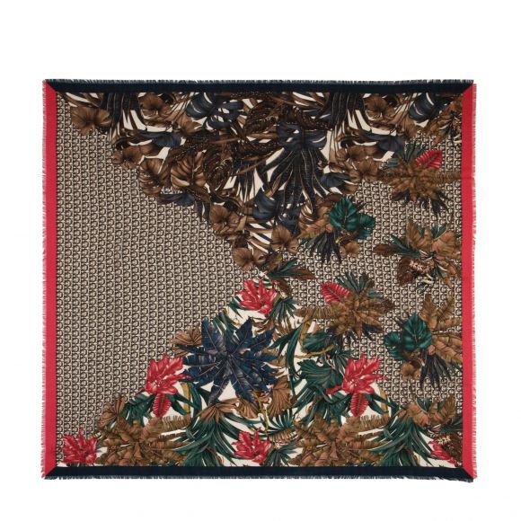Salvatore Ferragamo Ladies Jungla Shawl 327920 712915 8057453002978 - Apparel - Jomashop