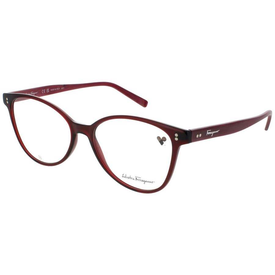 Ferragamo Salvatore  Ladies Red Rectangular Eyeglass Frames Sf2948