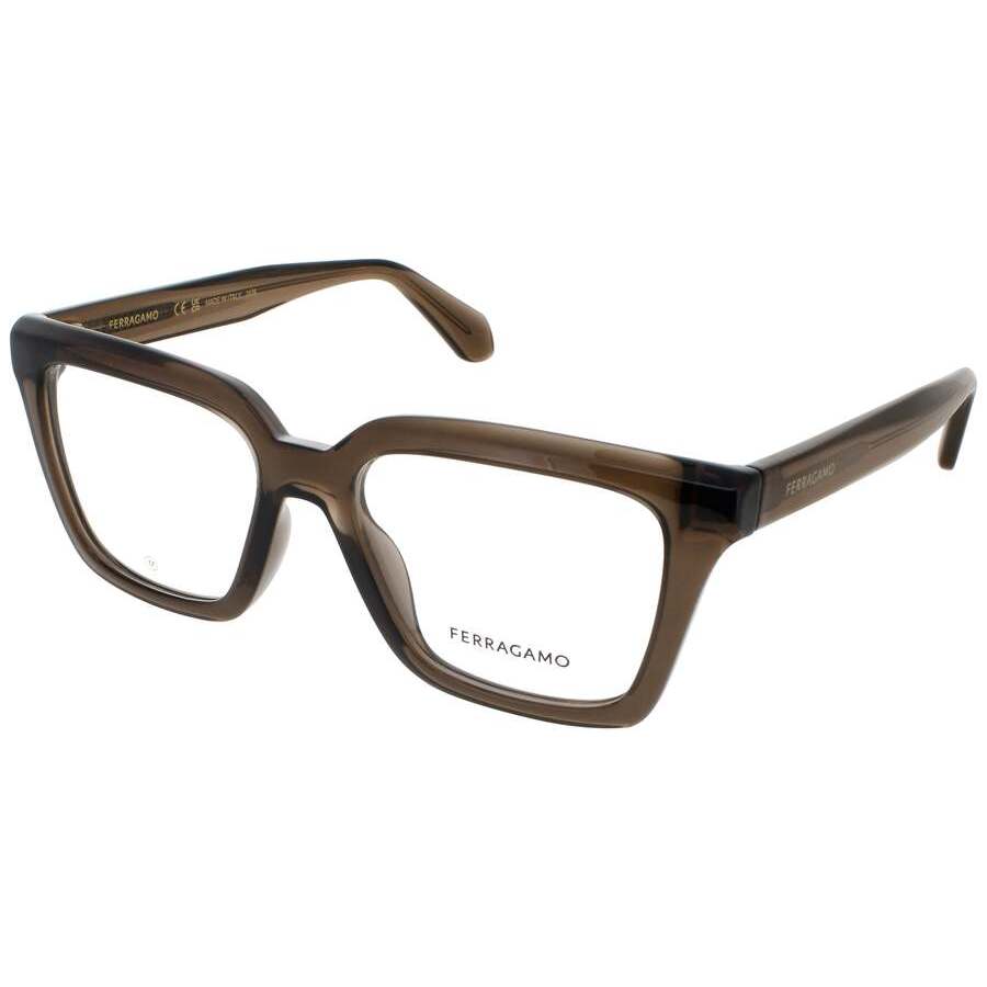 Ferragamo Salvatore  Ladies Transparent Rectangular Eyeglass Frames Sf2985