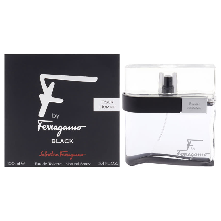 Ferragamo Salvatore Men's F By Black Edt Spray 3.4 oz Fragrances 843711413581 In White