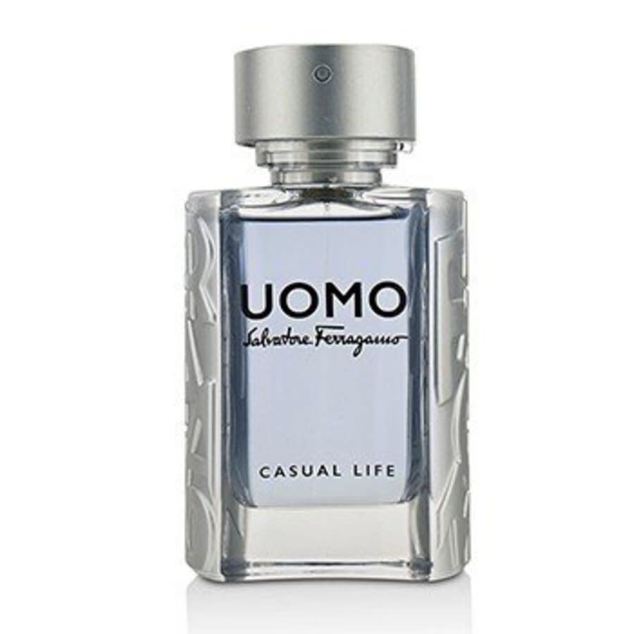 Shop Ferragamo Salvatore  Men's Uomo Casual Life Edt 1.7 oz Fragrances 8052086372962 In Violet / White