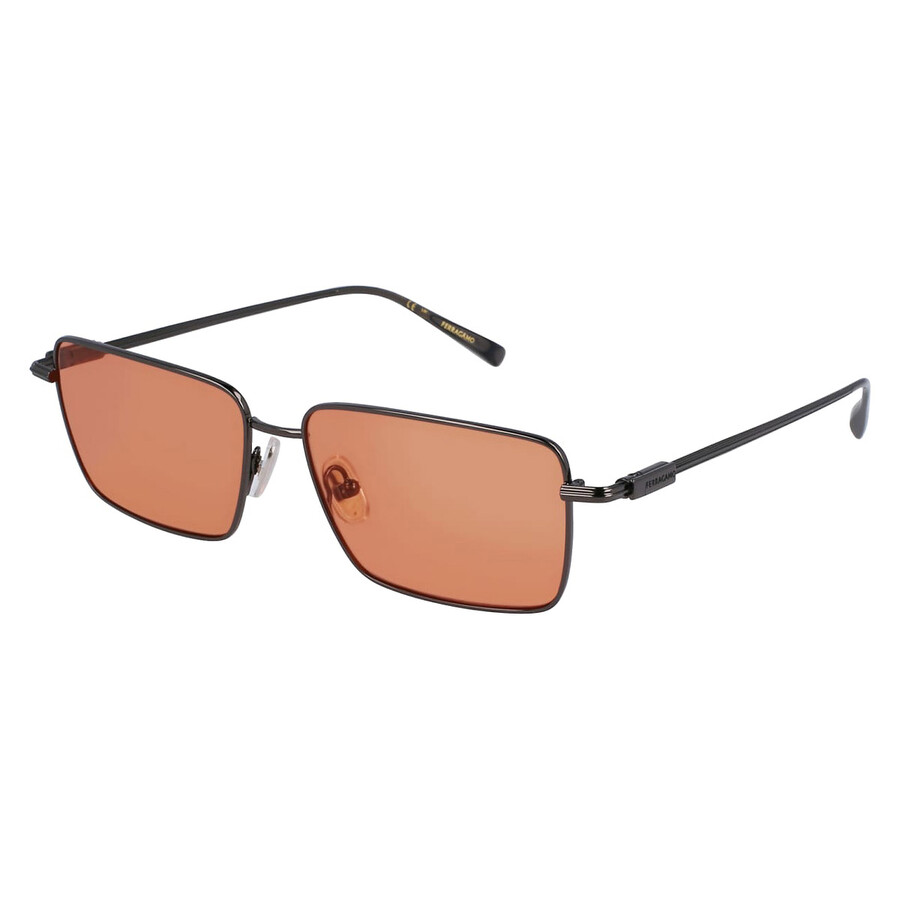 Ferragamo Salvatore  Orange Pilot Men's Sunglasses Sf309s 017 57