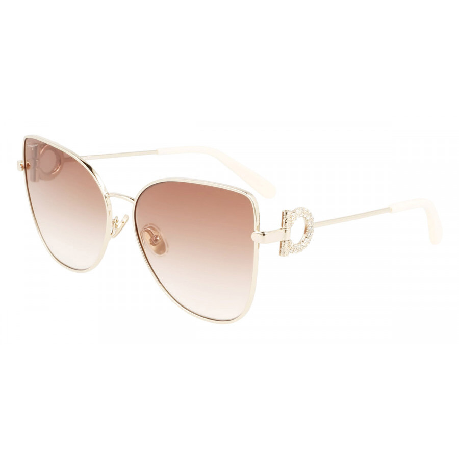 Ferragamo Salvatore  Peach Gradient Cat Eye Ladies Sunglasses Sf296sr 719 60