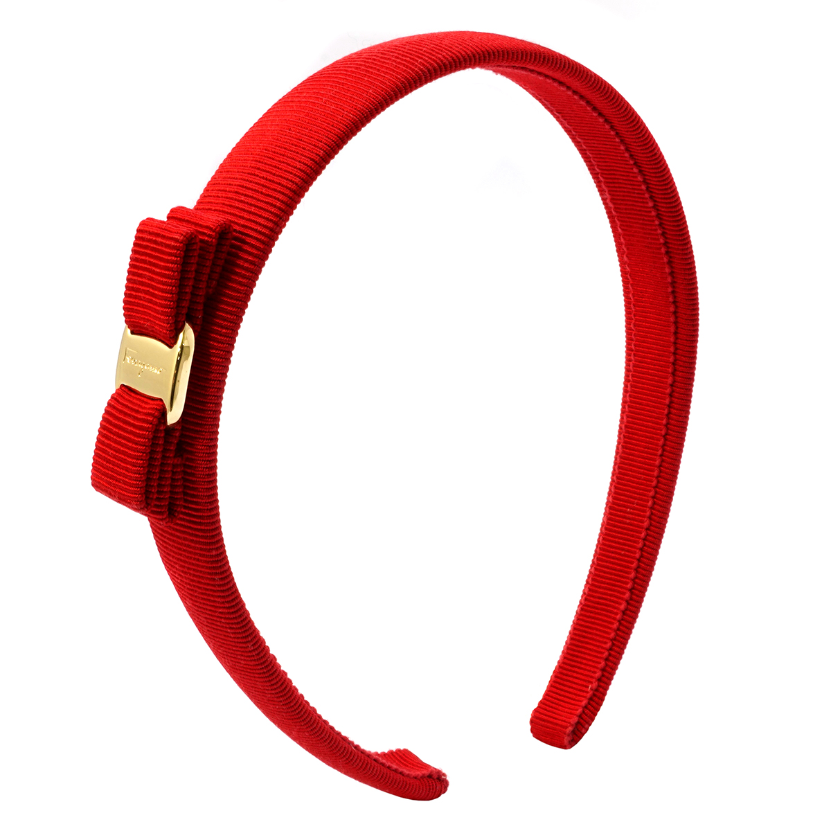 Ferragamo Salvatore Ferragamo Red Vara Bow Headband 340086  display picture 2