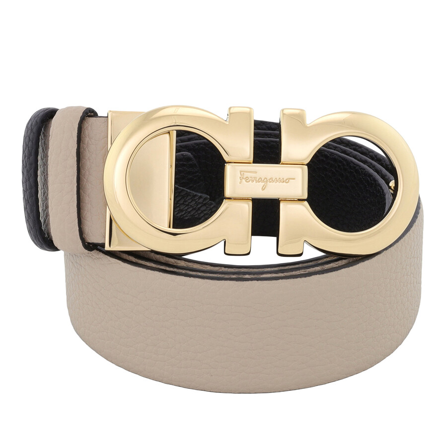 Ferragamo Salvatore  Reversible And Adjustable Gancini Belt In Brown