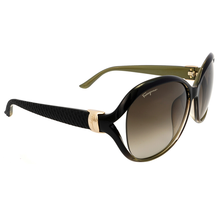 Ferragamo Salvatore Ferragamo Round Ladies Sunglasses SF770SA 318