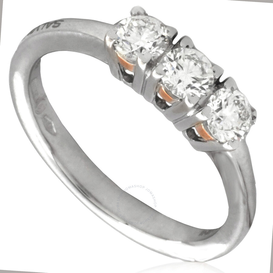 Salvini 18k White Gold Diamond Trilogy Battito Ring