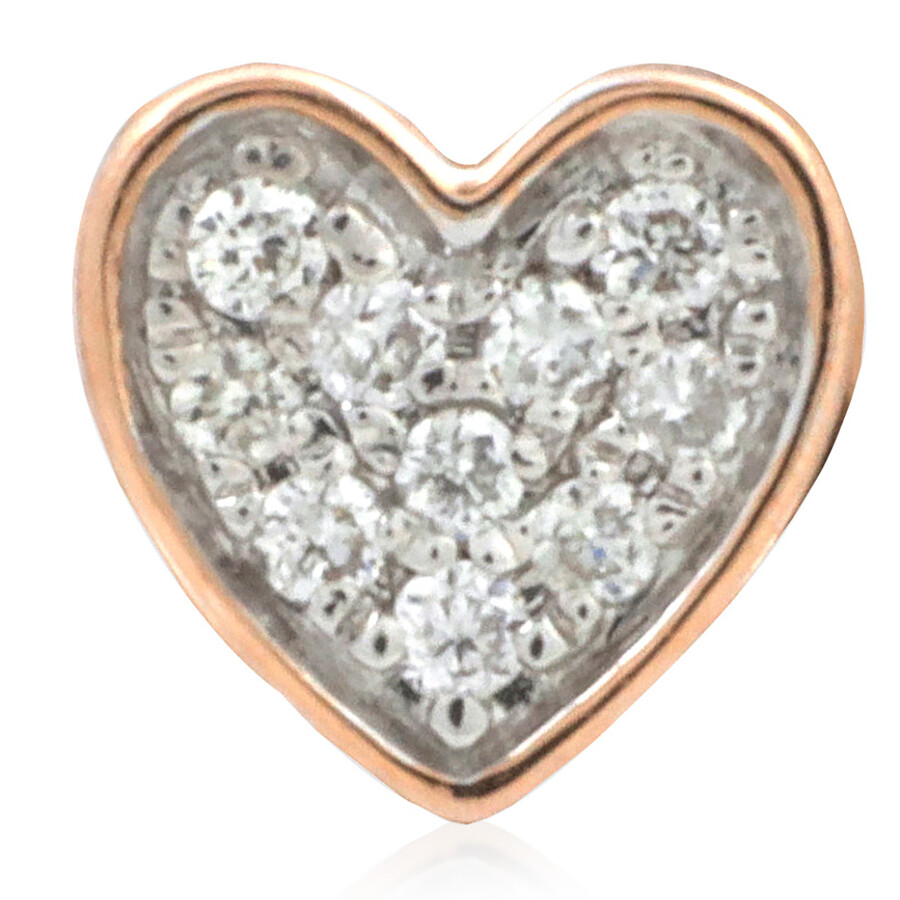 Salvini I Segni Rose Gold Diamond Heart Single Earring