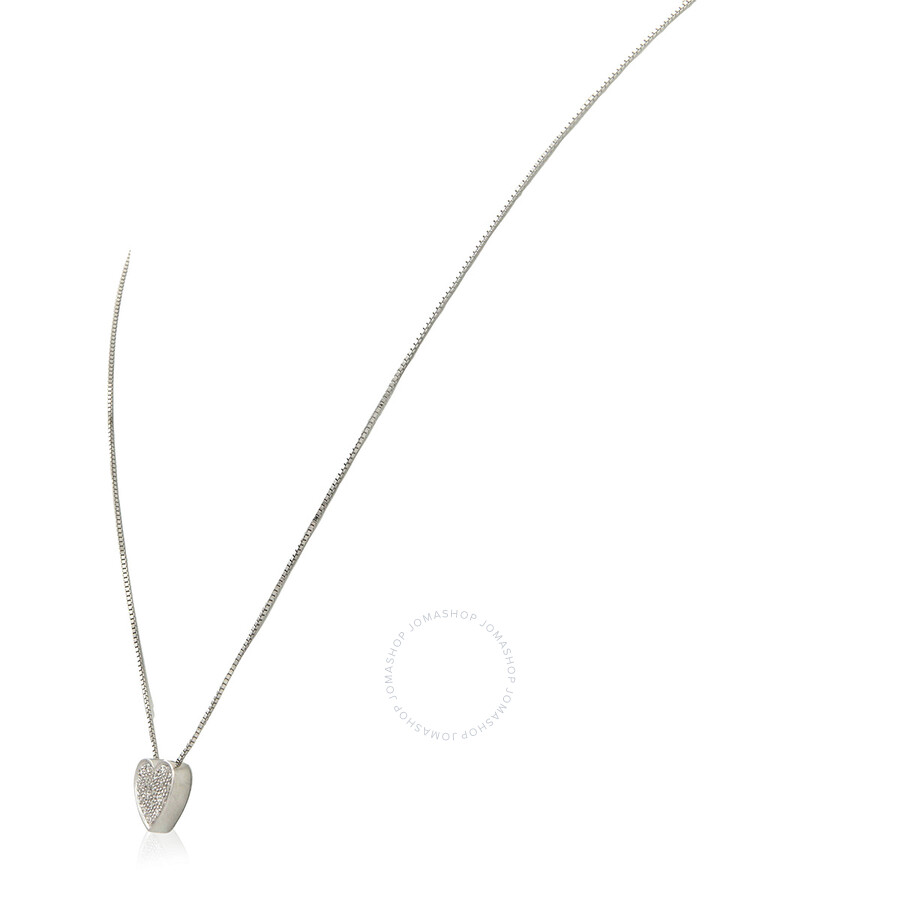 Salvini I Segni White Gold 0.05 Ct Diamond Heart Necklace