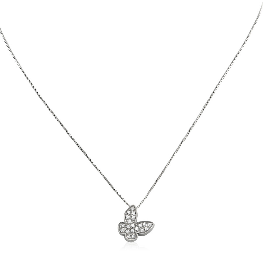 Salvini I Segni White Gold 0.14 Ct Butterfly Diamond Necklace