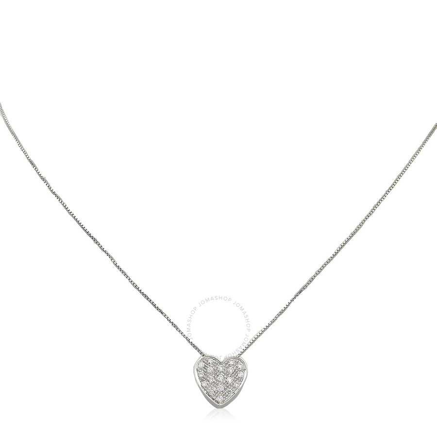 Salvini I Segni White Gold 0.178 Ct  Diamond Heart Necklace