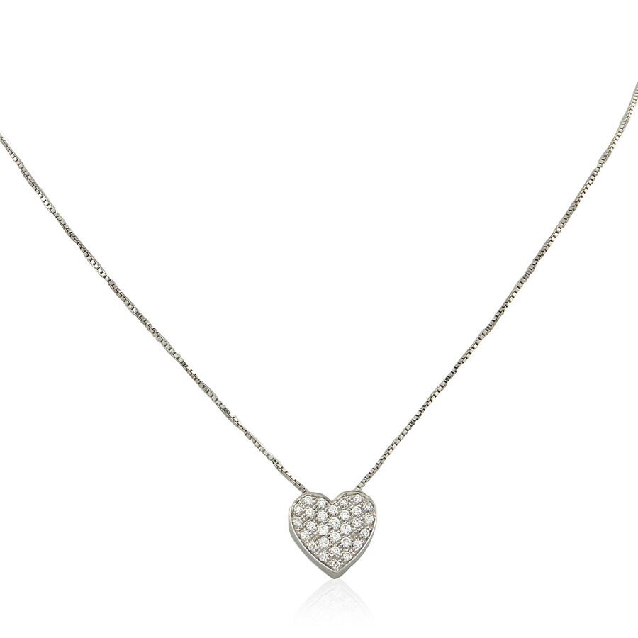 Salvini I Segni White Gold 0.37 Ct Diamond Heart Necklace