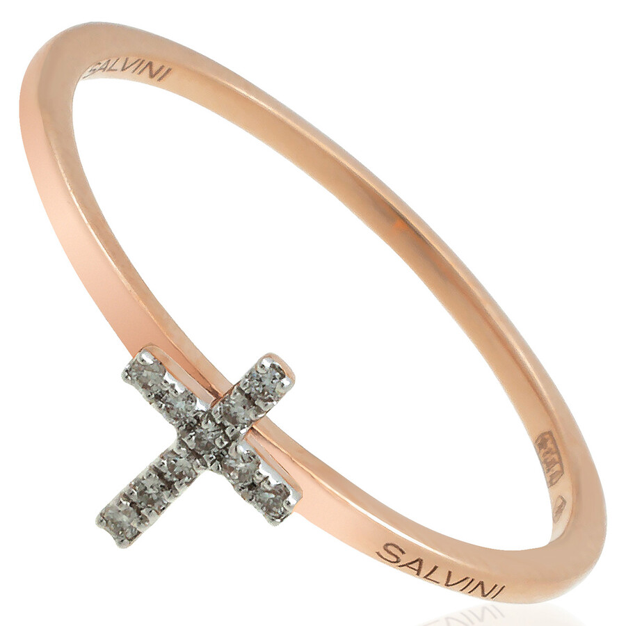 Salvini Ladies Pink Gold Diamond I Segni Ring In Pink/gold Tone