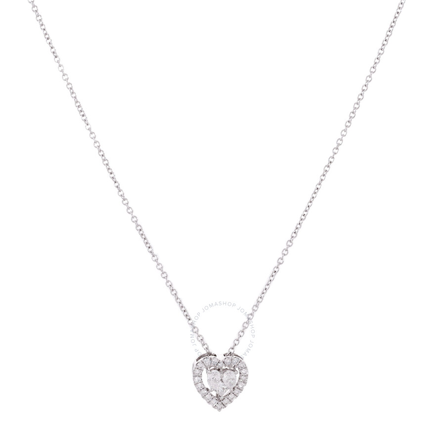 Salvini Magia White Gold 0.28 Ct Diamond Heart Necklace