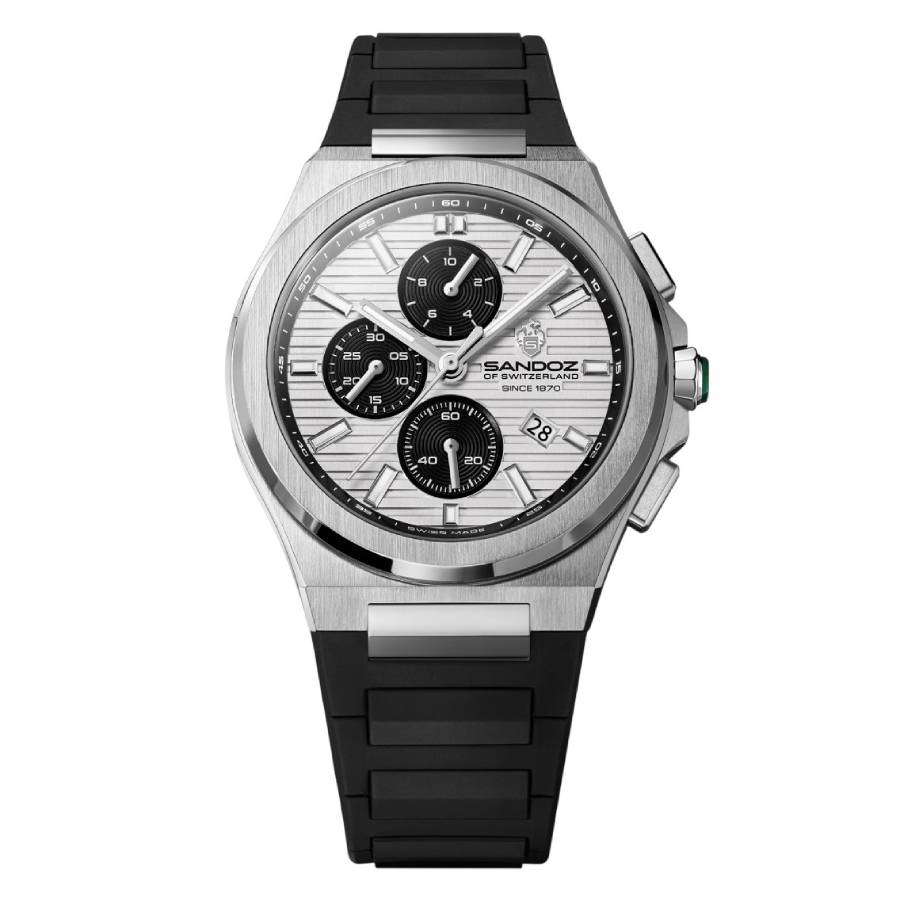 Sandoz Chanet Chronograph Quartz Silver Dial Men's Watch