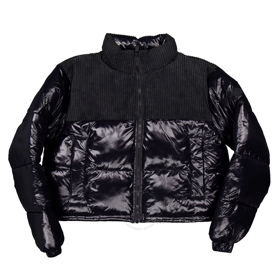 Save The Duck Aluna Corduroy Quilted Long Sleeve Jacket In Black