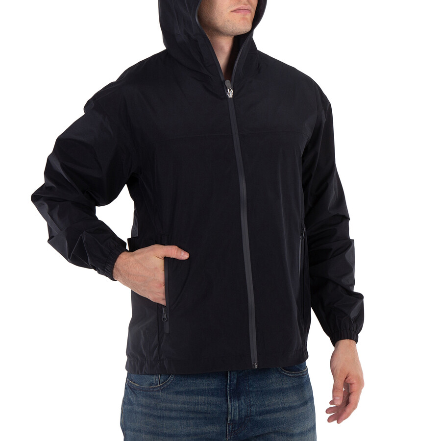 Black Orik Hooded Windbreaker Jacket