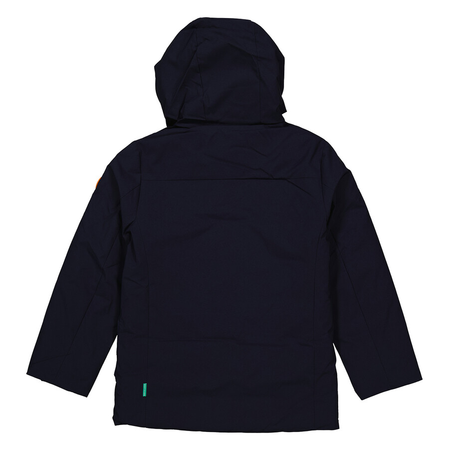 Save The Duck Boys Navy Blue Albi Hooded Parka In Blue
