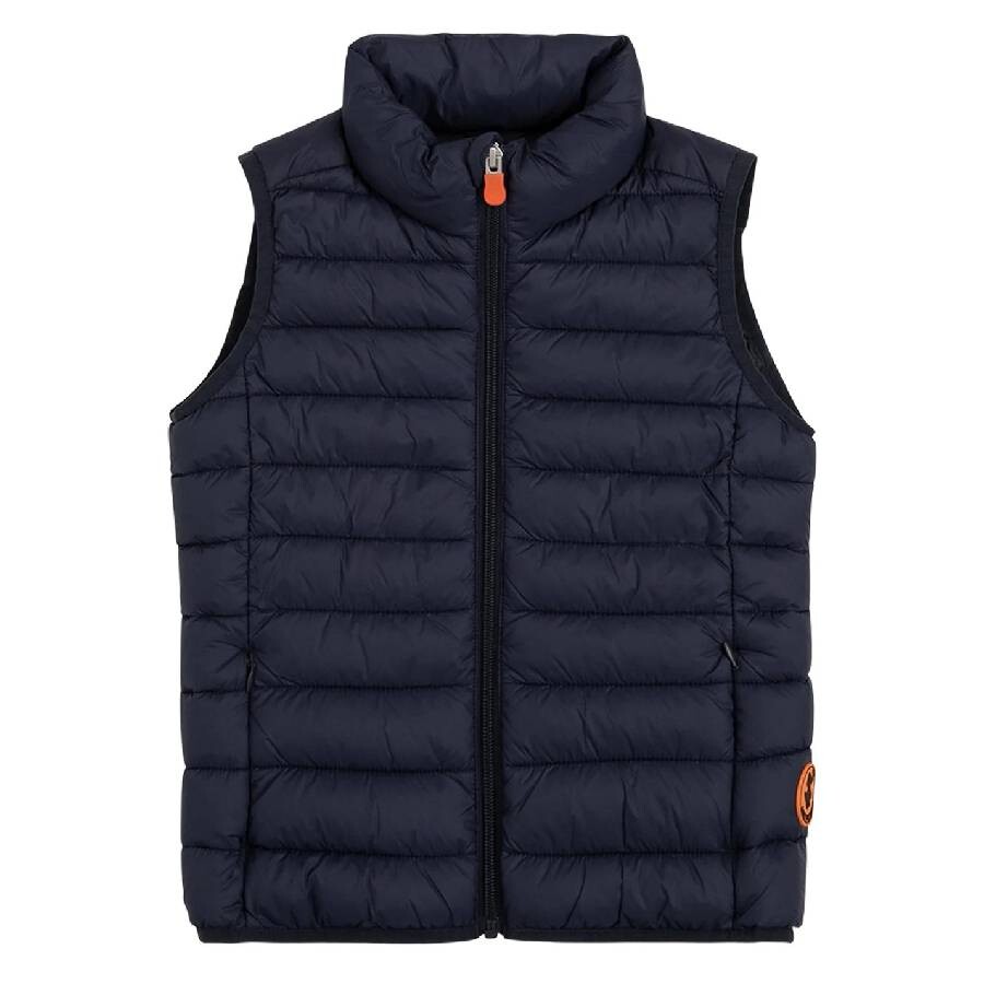 Save The Duck Boys Quilted Sleeveless Padded Vest In Blue