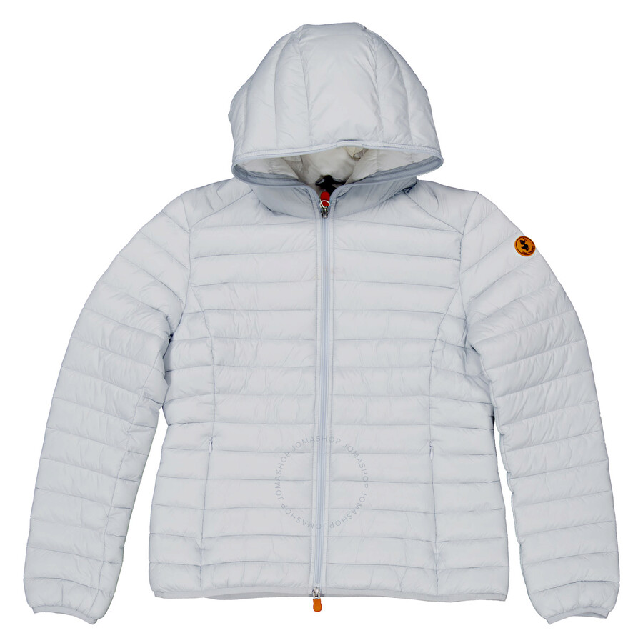 Save The Duck Daisy Hooded Puffer Jacket In Grey