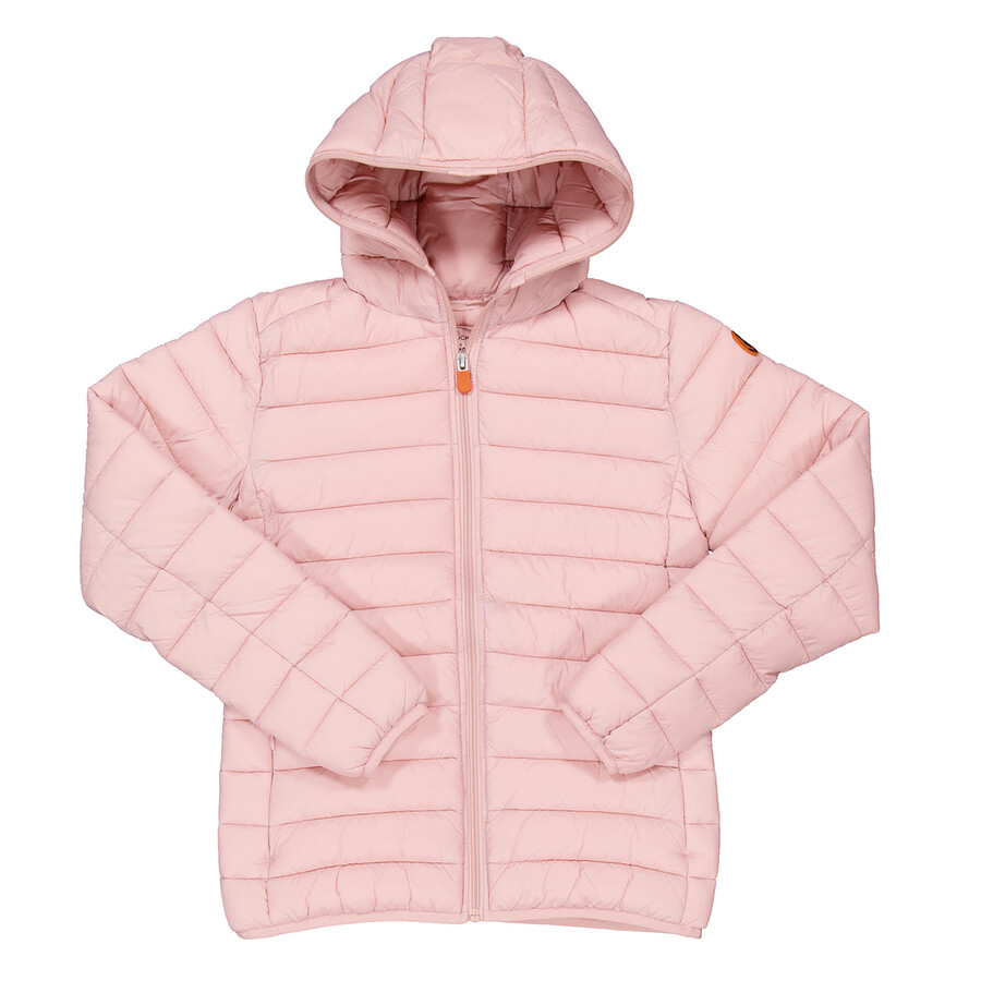 Save The Duck Girls' Lily Hooded Puffer Jacket - Little Kid, Big Kid In Pink