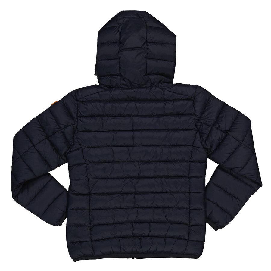 Save The Duck Girls Maggy Hooded Puffer Jacket In Blue/black