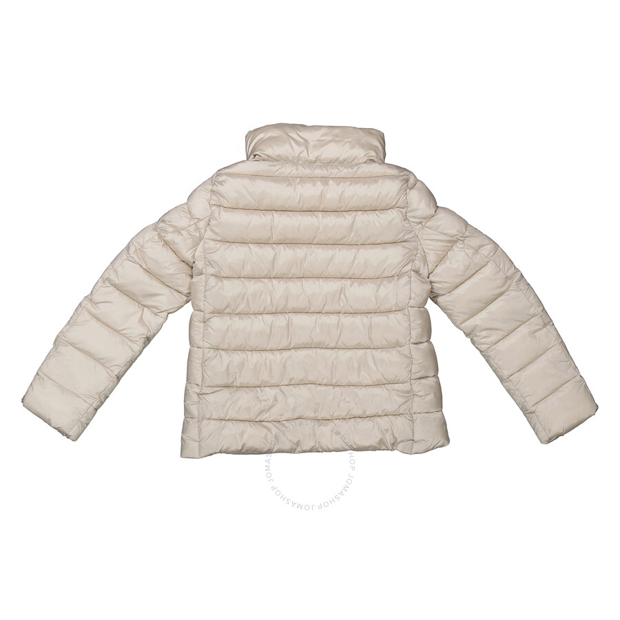 Save The Duck Girls Shell Beige Down Puffer Jacket In Beige
