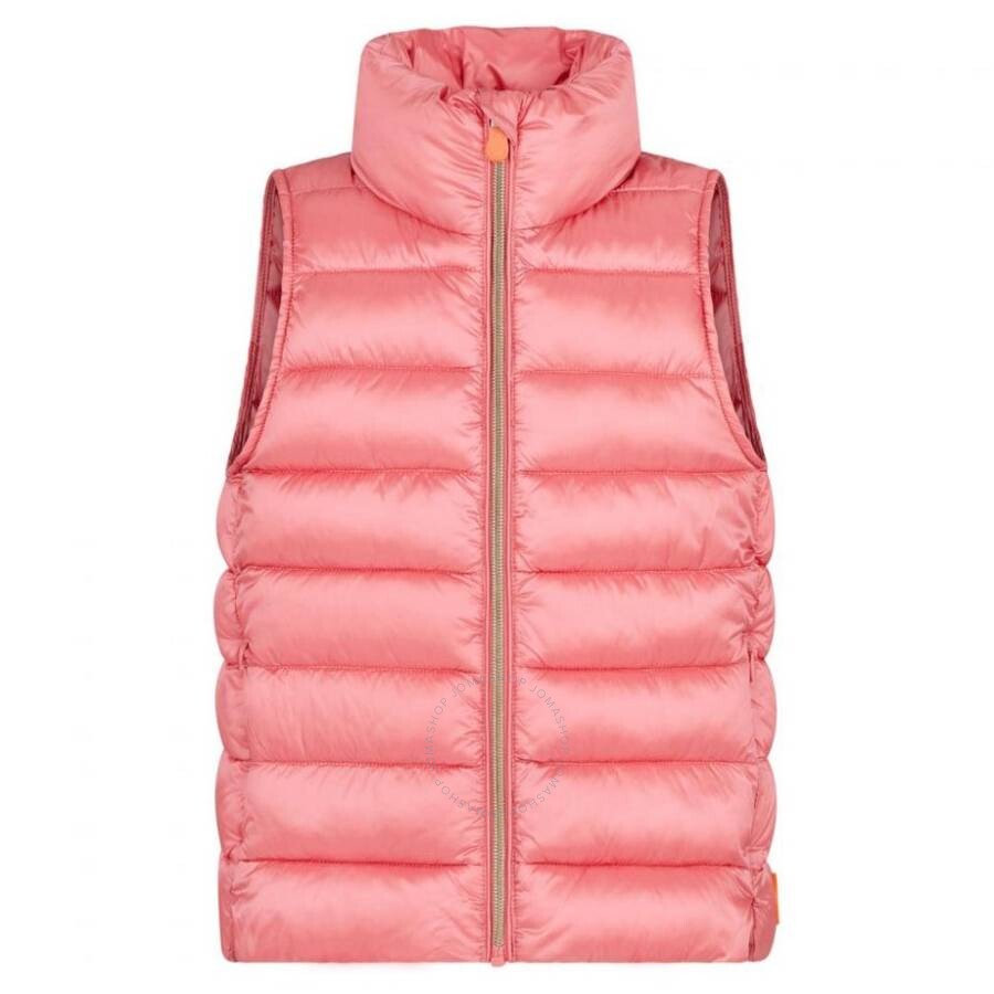 Save The Duck Kids Bloom Pink Iris Puffer Vest In Pink