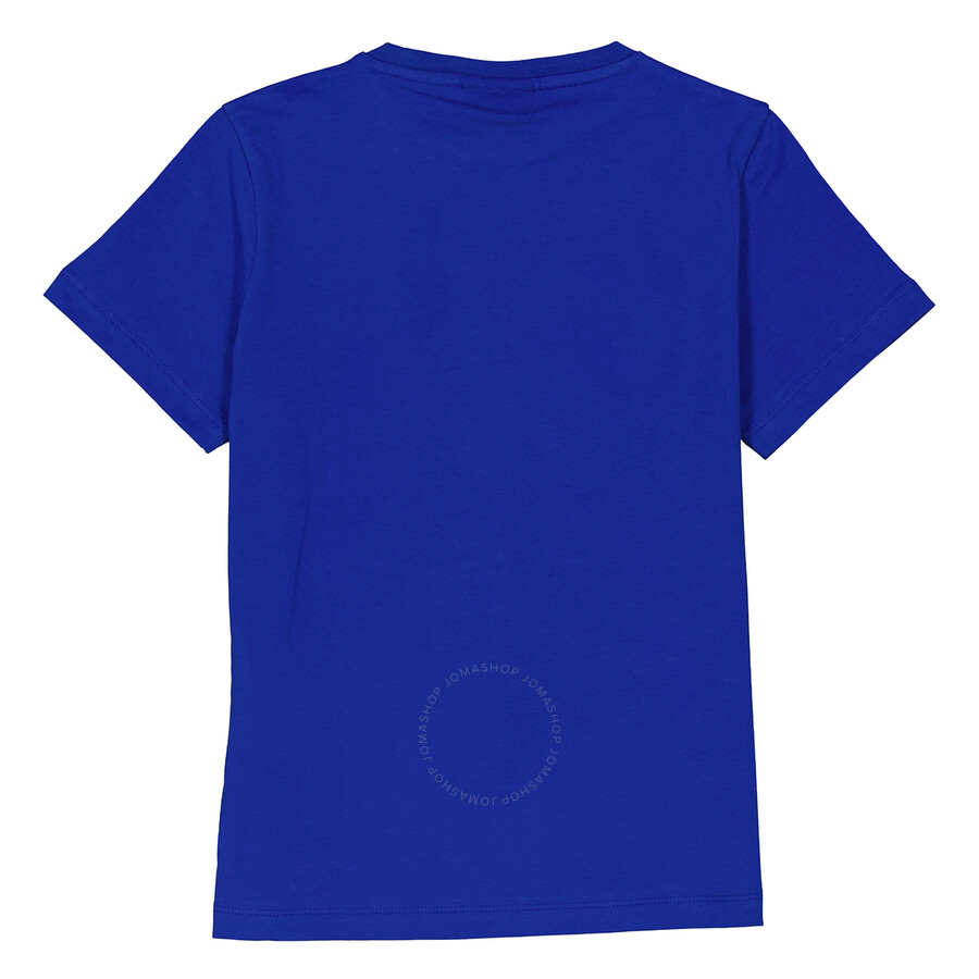 Save The Duck Kids Cyber Blue Smiley Logo Print T-shirt In Blue