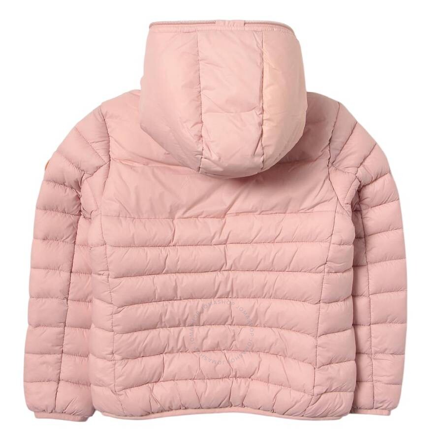 Save The Duck Kids Quilted Long Sleeve Jacket In Pink