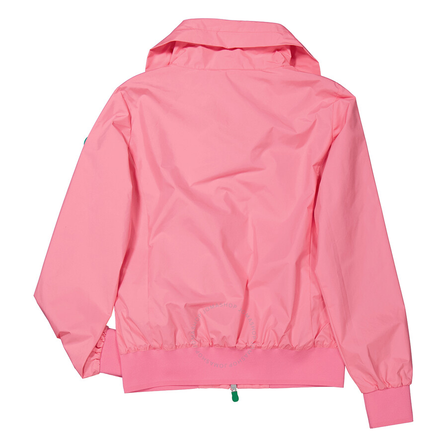 Save The Duck Ladies Aurora Pink Karin Bomber Rain Jacket In Pink