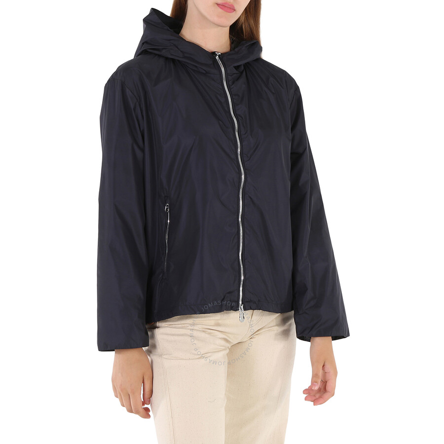 Save The Duck Ladies Black Hope Hooded Windbreaker Jacket In Black