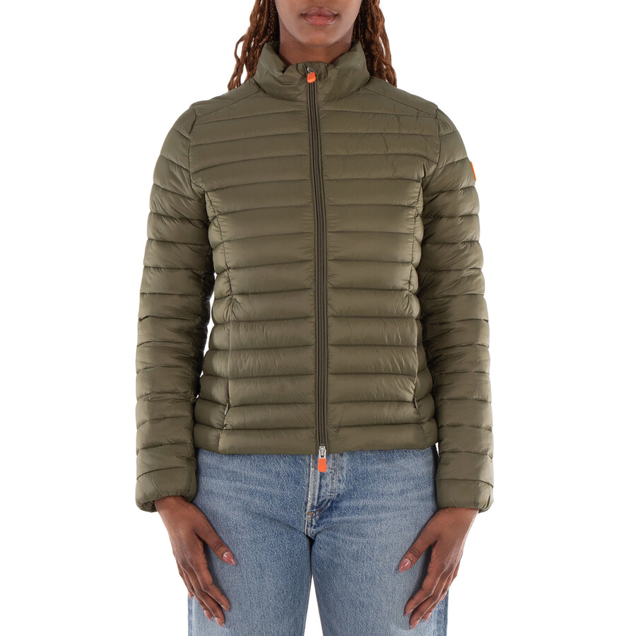 Ladies Green Carly Puffer Jacket
