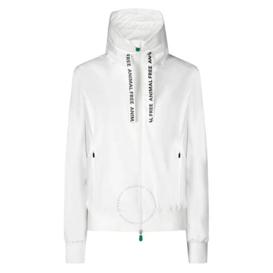 Save The Duck Ladies White Karin Bomber Rain Jacket In White